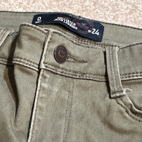 Hollister Skinny Low Rise Jean Legging Green size 0R - Picture 3 of 8